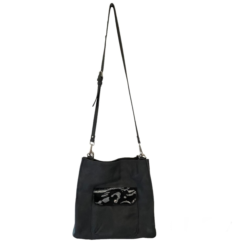 Moda Luxe Gray Faux Leather Crossbody or Shoulder Purse - Picture 3 of 16